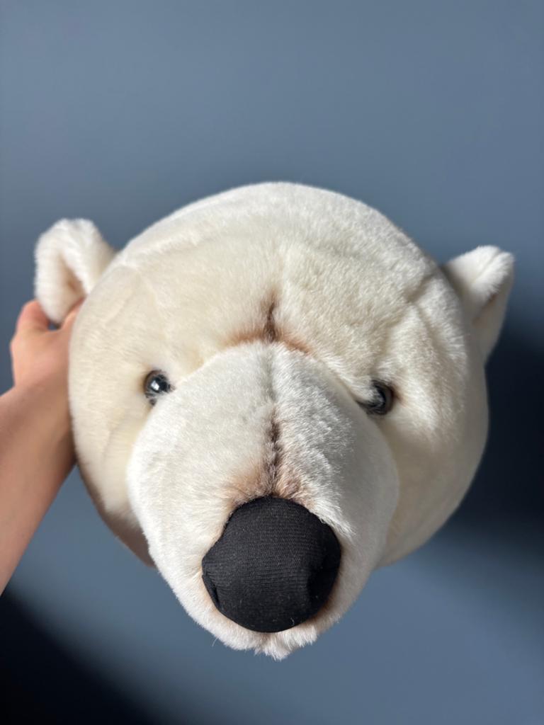 Stoere ijsbeer kop voor in de kinderkamer!, Kinderen en Baby's, Speelgoed | Knuffels en Pluche, Ophalen, Zo goed als nieuw, Overige typen