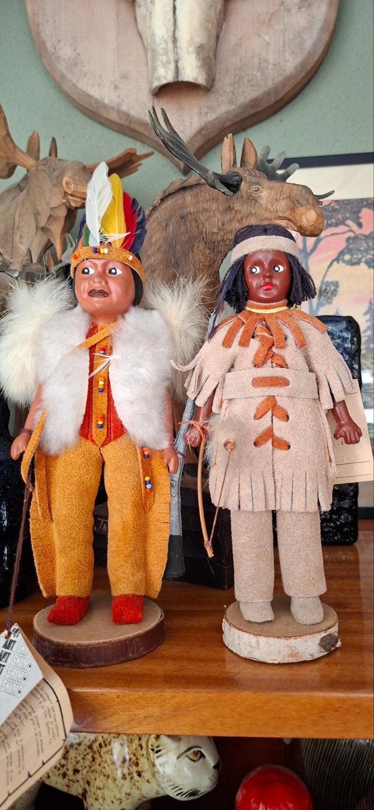 vintage oude poppen, eskimo, canada, Ophalen of Verzenden, Gebruikt, Pop