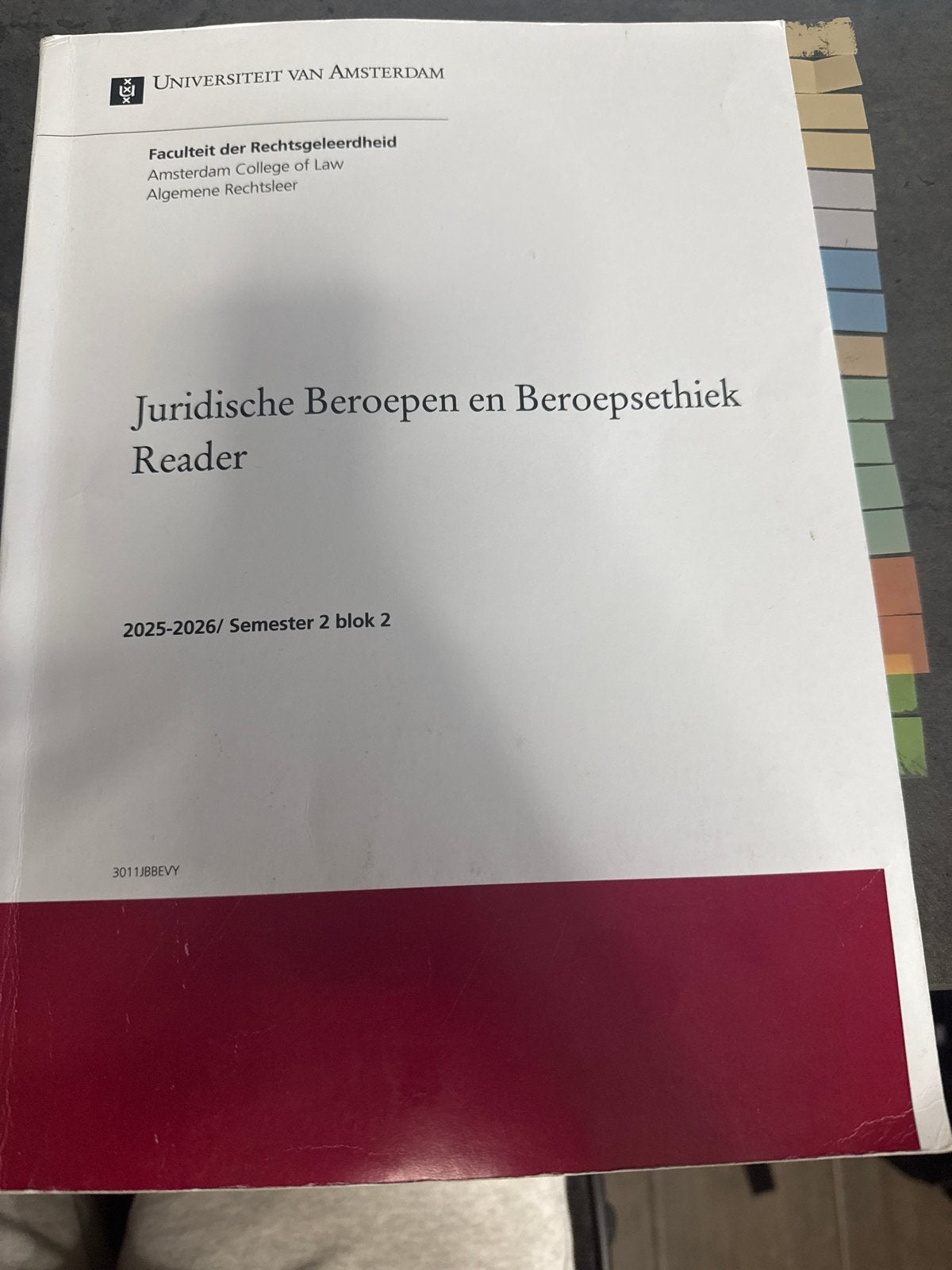 Juridische Beroepen en Beroepsethiek Reader UvA, Ophalen of Verzenden, Gamma, Gelezen, WO