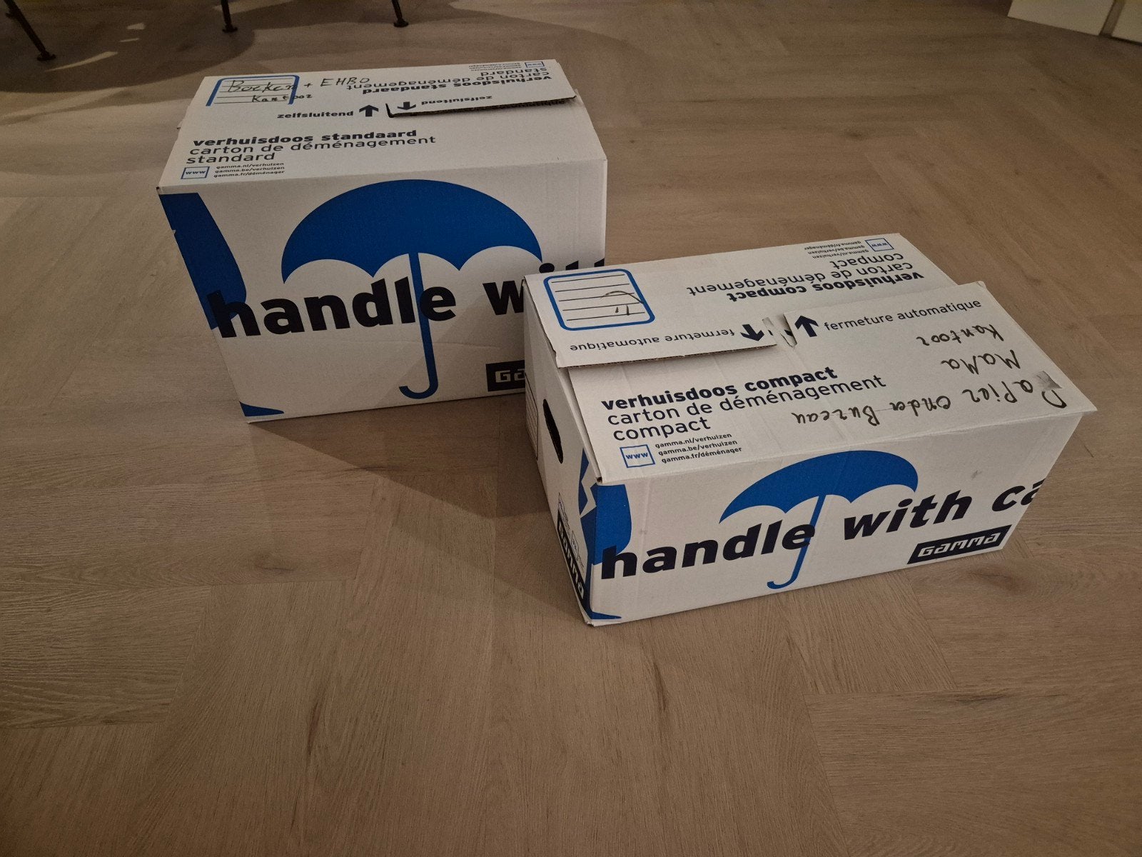 12x 50L en 2x 33L verhuisdozen - Gamma, Ophalen, Doos, Opvouwbaar, Minder dan 35 cm