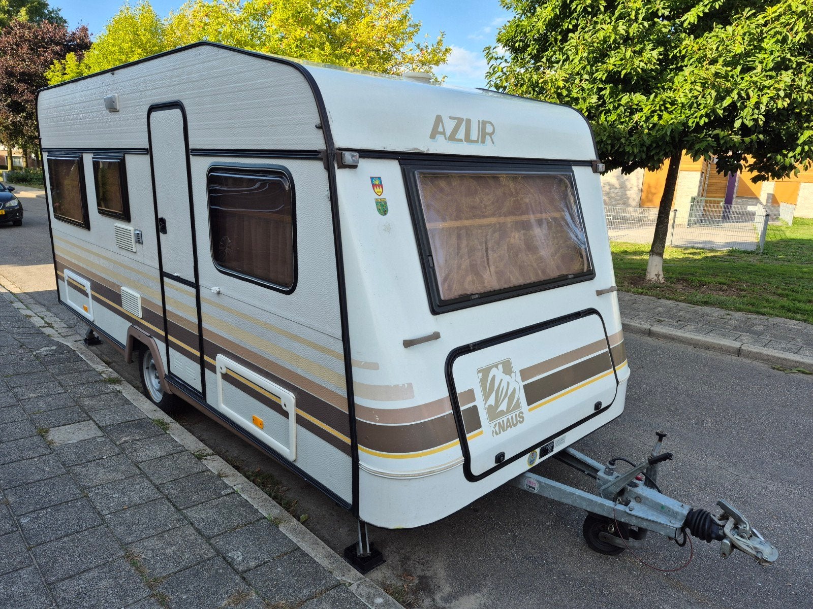 Knaus Azur (nette caravan!), Caravans en Kamperen, Rondzit, 750 - 1000 kg, Particulier, 5 tot 6 meter