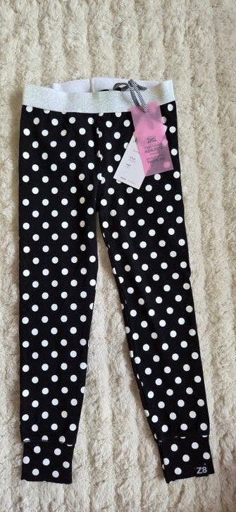 NIEUW Z8 legging maat 116 - Zwart met witte stippen, Broek, Meisje, Z8, Nieuw