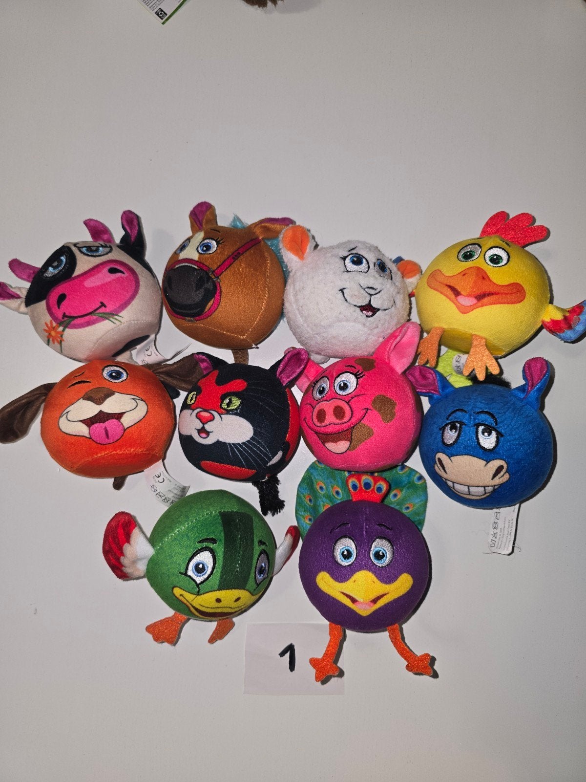 Knuffeldiertjes set - 10 stuks, Ophalen of Verzenden, Gebruikt, Overige typen