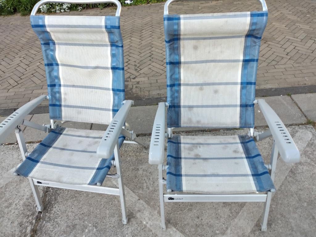 2x Gebruikte Campingstoelen - Ideaal voor Kamperen, Ophalen of Verzenden, Gebruikt, Campingstoel