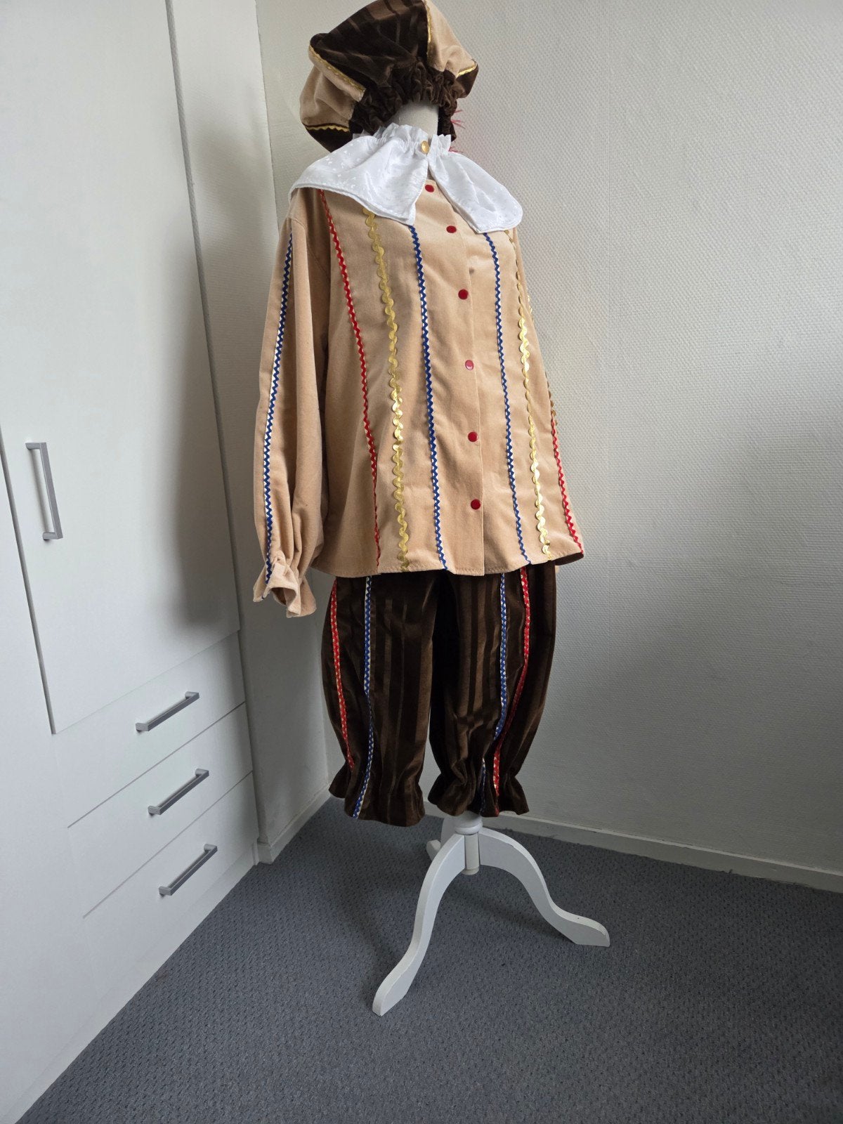 Supermooi origineel fluwelen pietenpak,herenmaat mt 52/54 xl, Ophalen of Verzenden, Nieuw