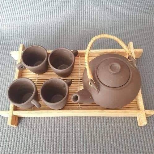 Kleine Chinese theepot met 4 kopjes - Yixing, Antiek en Kunst, Ophalen of Verzenden