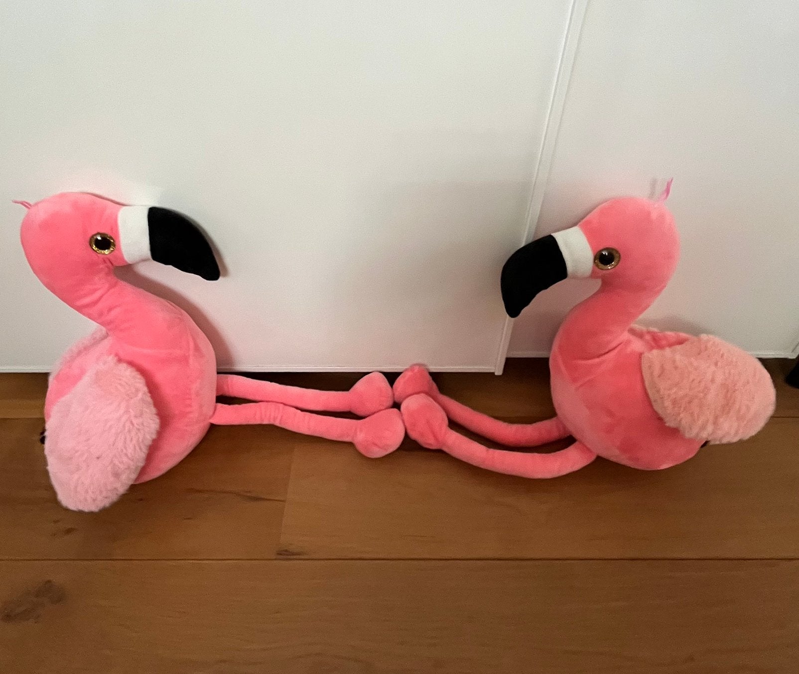 2 roze flamingo’s. Ook per stuk te koop., Ophalen, Zo goed als nieuw, Roze, Overige typen