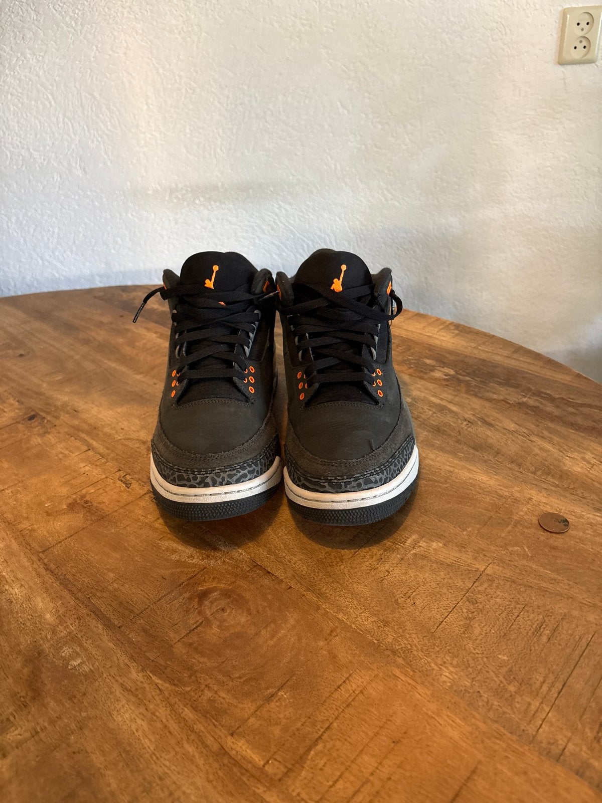 Nike Air Jordan 3 Retro Fear Pack 2023, Ophalen, Gedragen, Zwart, Sneakers of Gympen