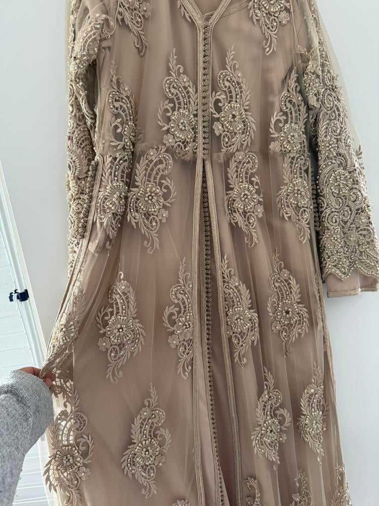 Marokkaanse jurk, Ophalen of Verzenden, Zo goed als nieuw, Beige, Overige typen
