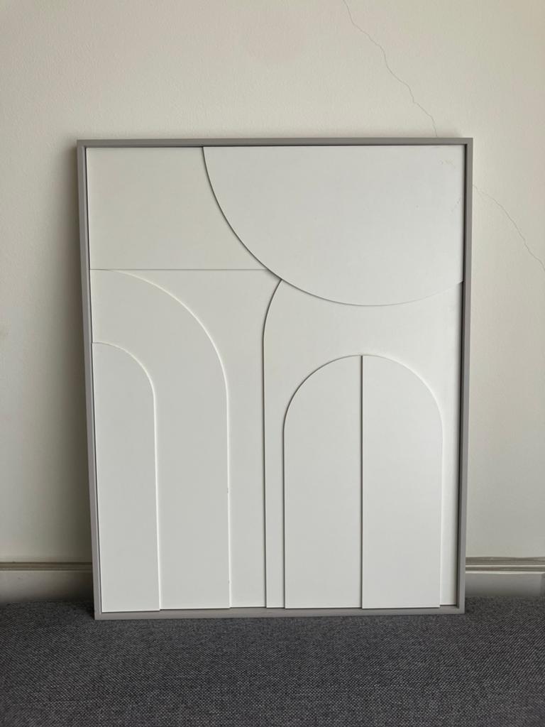 Abstracte luxe minimalistische wanddecoratie ingelijst kunst, Ophalen of Verzenden