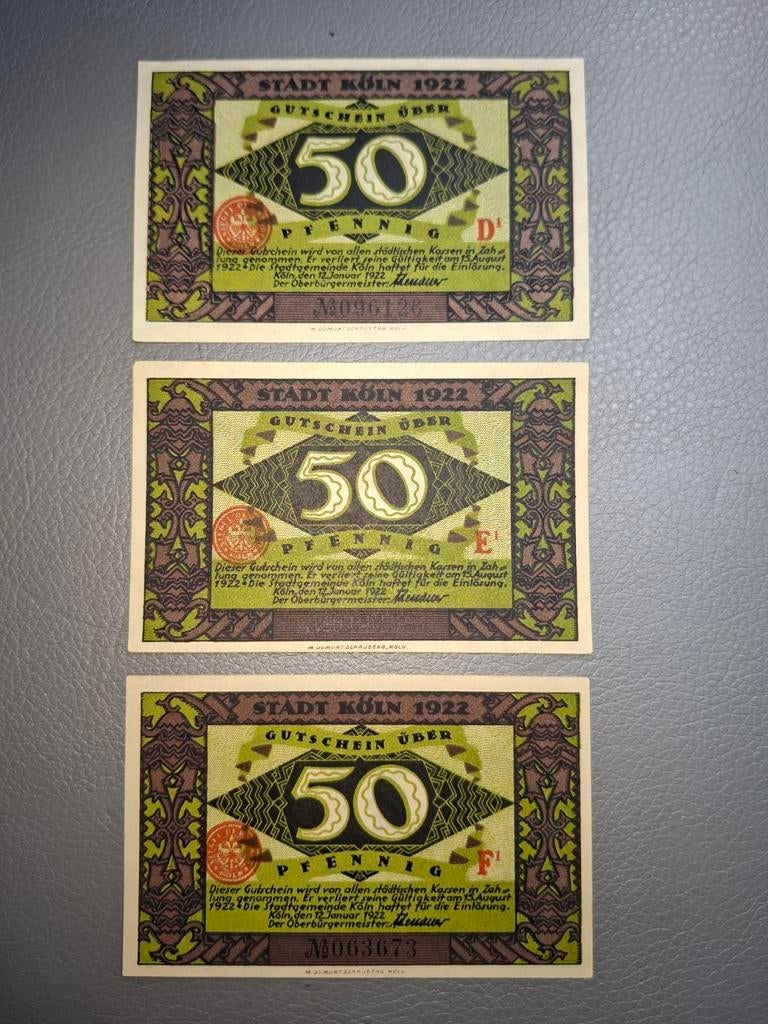 Duits Notgeld Köln Noodgeld, Ophalen of Verzenden, Duitsland