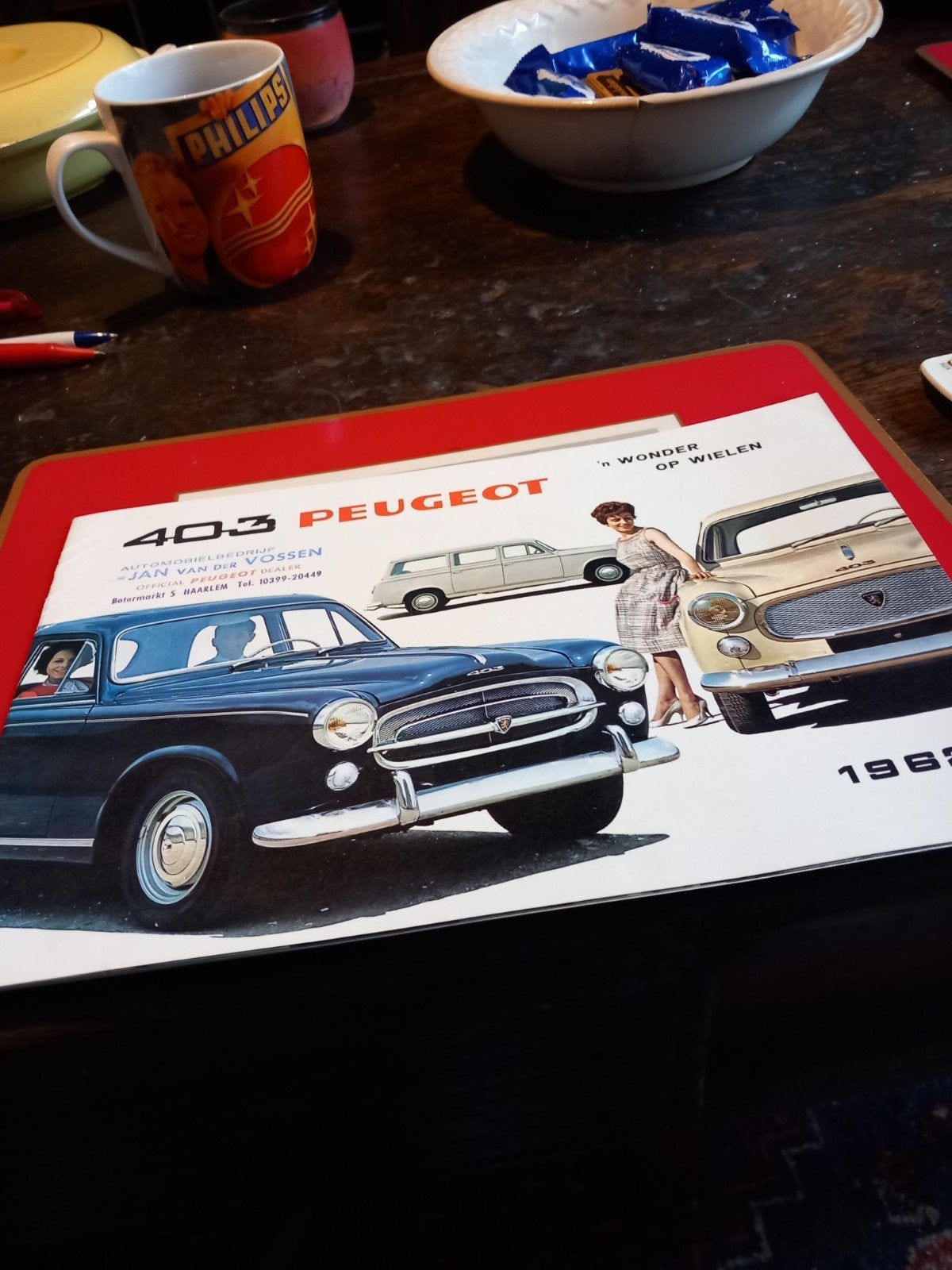 super mooie a4 folder  Peugeot  403. 1962, Ophalen of Verzenden, Zo goed als nieuw, Overige typen