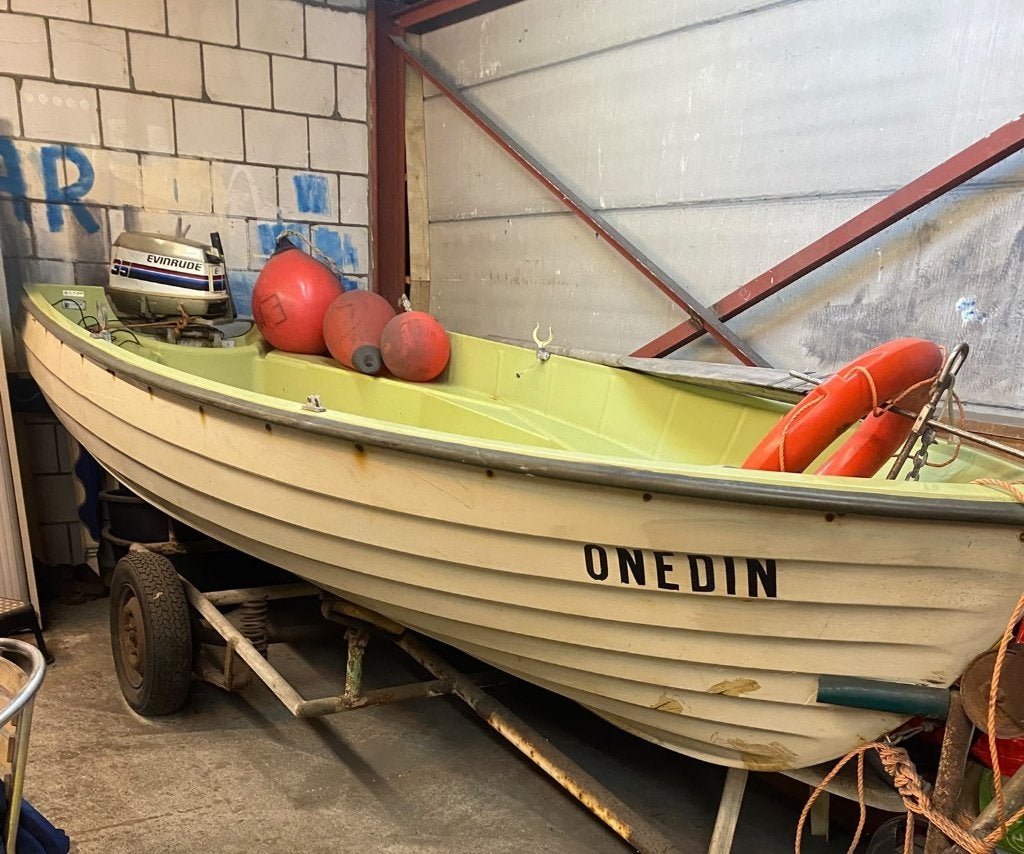 Motorboot/ visboot Johnson | 30 PK | 5 meter | met trailer, Watersport en Boten, Overige merken, Gebruikt, Buitenboordmotor, 5 m