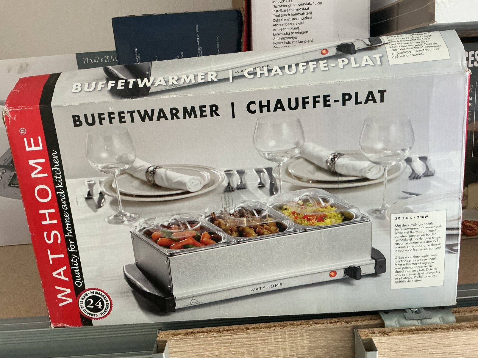 Buffetwarmer, Ophalen, Zo goed als nieuw, 4 t/m 7 personen
