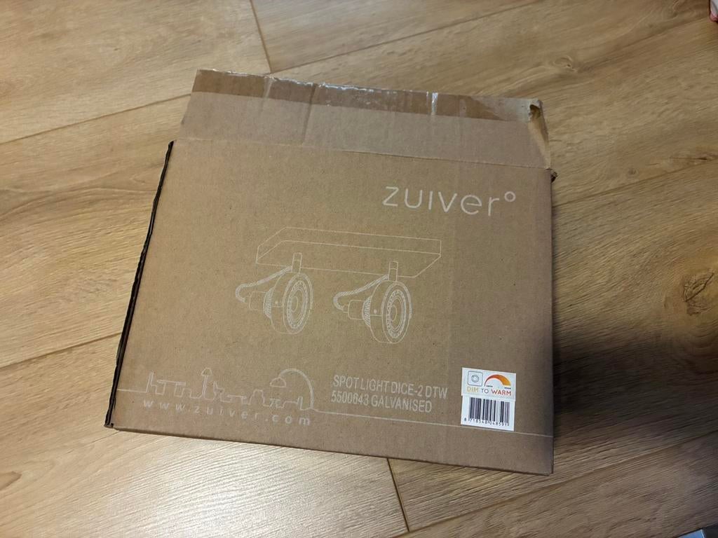 NIEUW: Zuiver Dice-2 DTW Spot - Grijs - Design Plafondlamp, Huis en Inrichting, Lampen | Spots, Ophalen of Verzenden, Nieuw, Plafondspot of Wandspot
