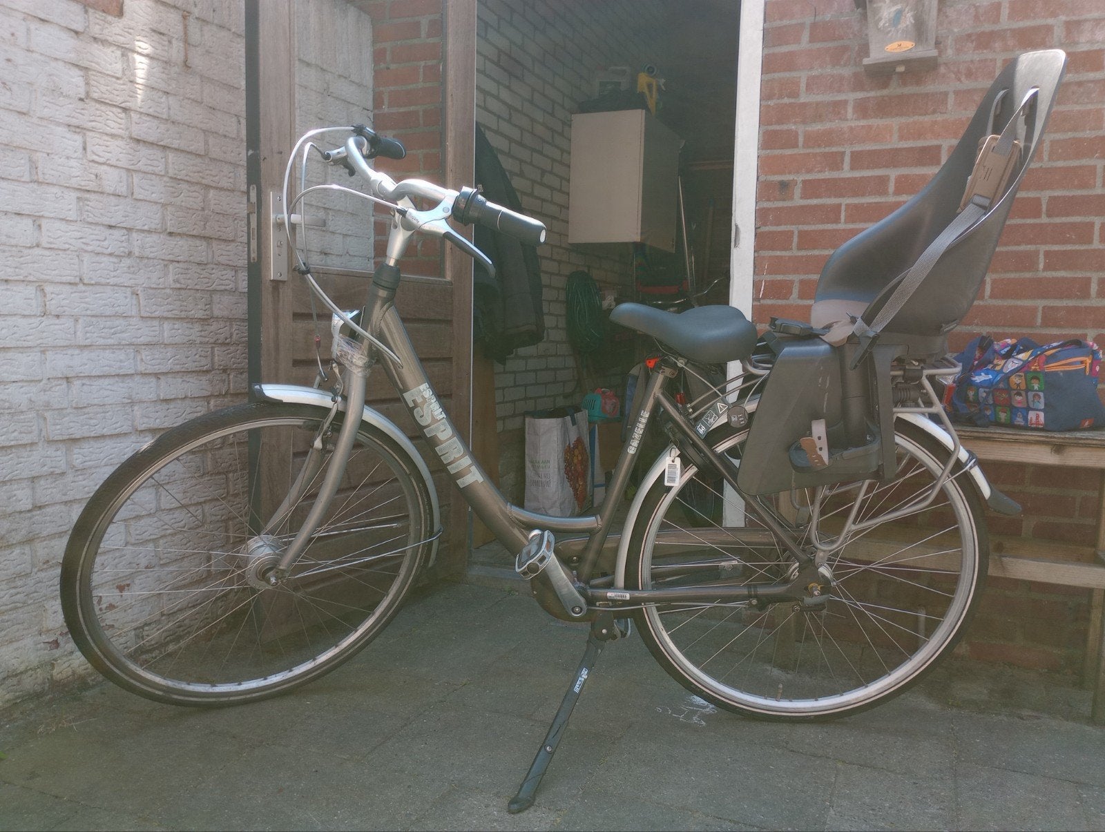 Gazelle damesfiets met Urban Iki achterzitje, Fietsen en Brommers, Ophalen, Gebruikt, 47 tot 50 cm, Versnellingen