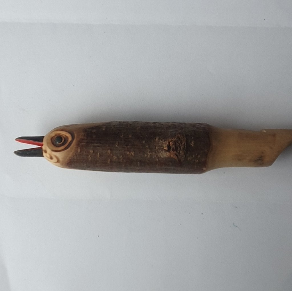 Fluit handgesneden hout vogel Antiek zeer goede staat, Ophalen of Verzenden, Zo goed als nieuw, Overige typen