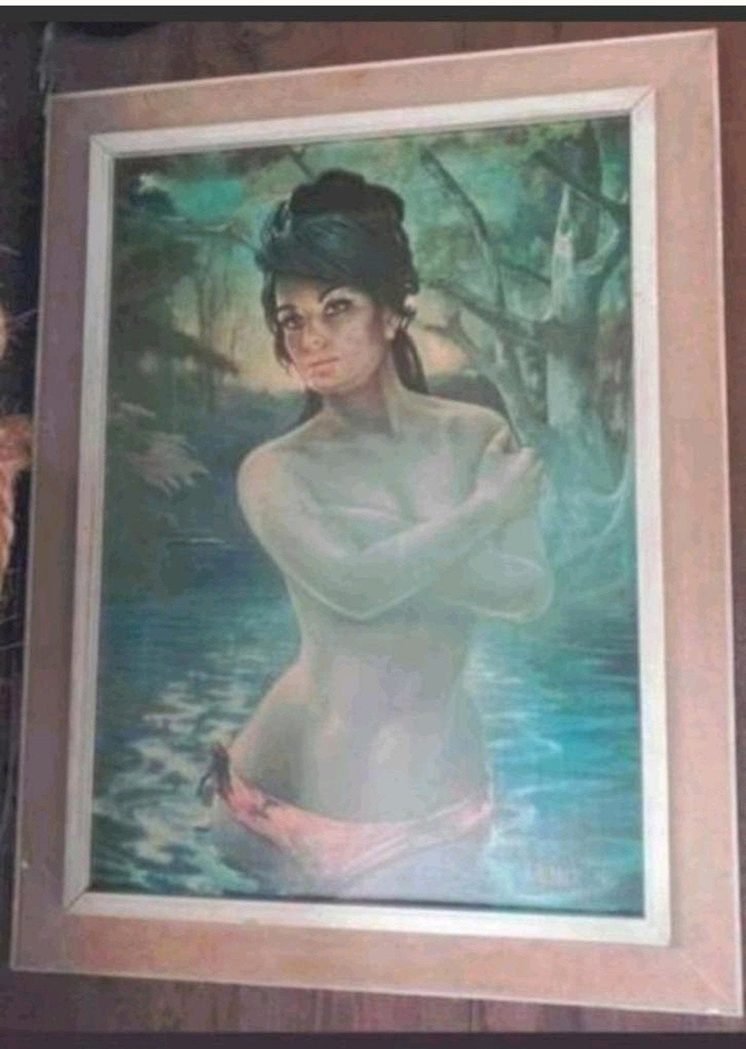 Originele Nymph J.H. Lynch Schilderij jaren 60, Antiek en Kunst, Kunst | Schilderijen | Klassiek, Ophalen of Verzenden
