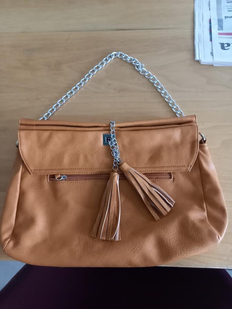 Nooit gebruikte retro draag en schouder tas, Ophalen of Verzenden, Bruin, Schoudertasje
