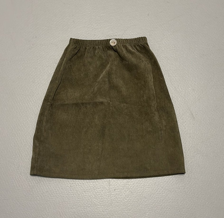 Mosgroene midi rok handgemaakt Zoofs 98-104, Kinderen en Baby's, Ophalen of Verzenden, Zo goed als nieuw, Meisje, Jurk of Rok