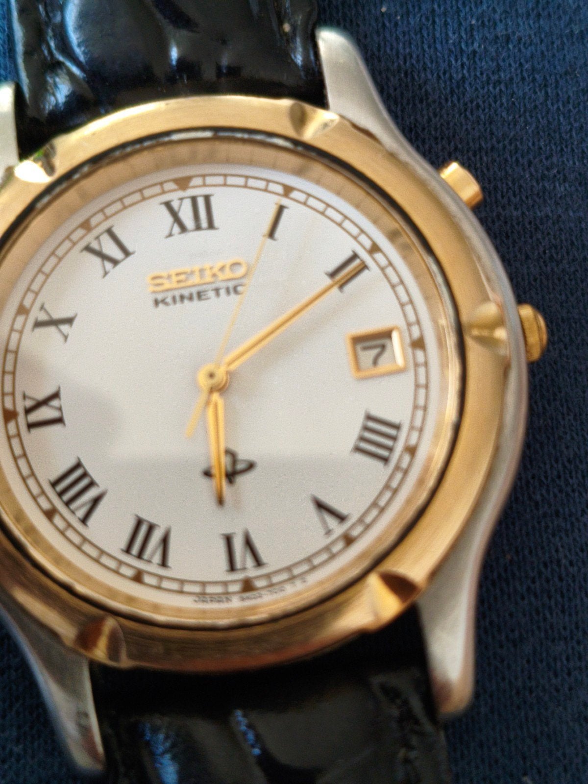 Seiko Kinetic Herenhorloge, Seiko, Leer, Staal, Polshorloge