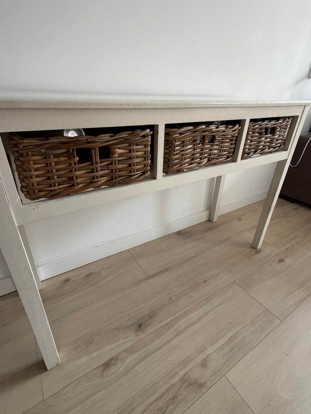 Sidetable Valerie van Leen Bakker met mandjes, Huis en Inrichting, Ophalen, Gebruikt, 100 tot 150 cm, Landelijk