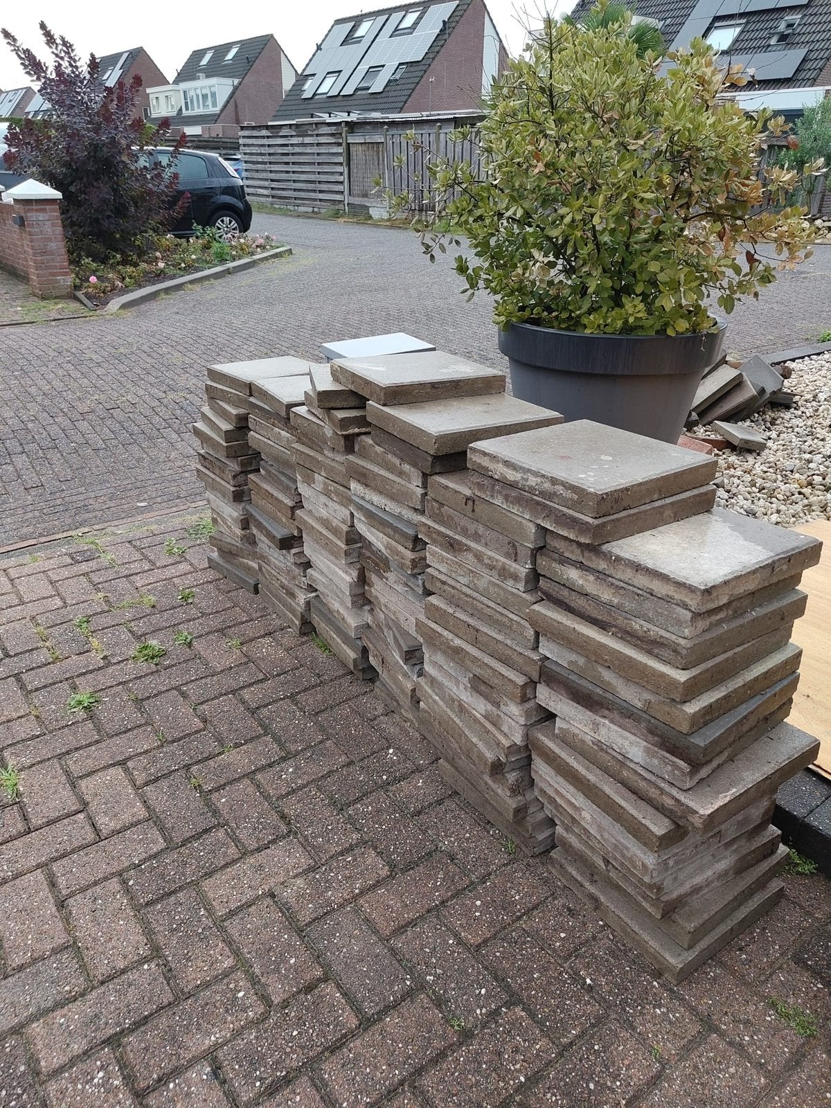 Tegels, Tuin en Terras, Ophalen, Gebruikt, Beton, Terrastegels
