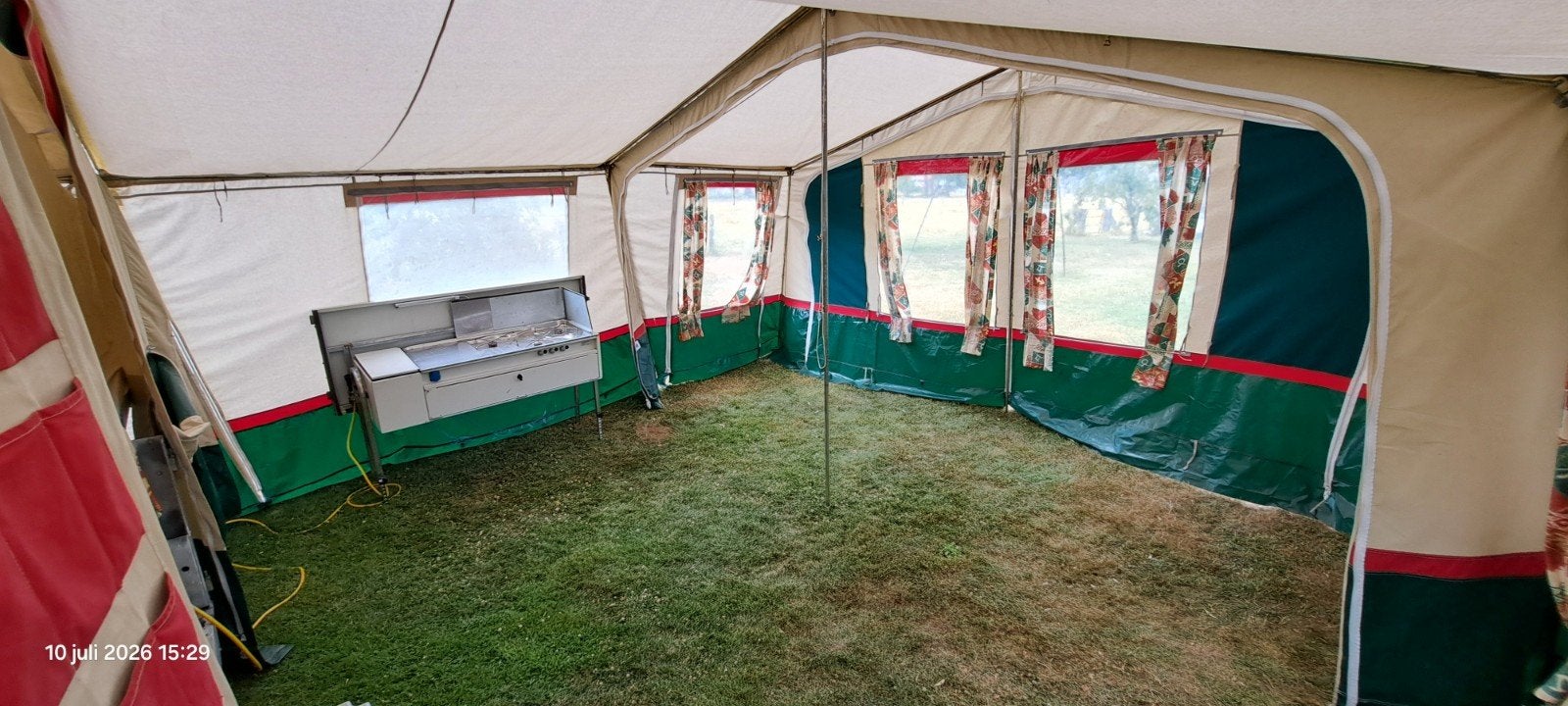 Alpen kreuzer 8 persoons vouwwagen, nu met alle foto's, Caravans en Kamperen, Vouwwagens, Alpenkreuzer, meer dan 6, Groen, Aanwezig