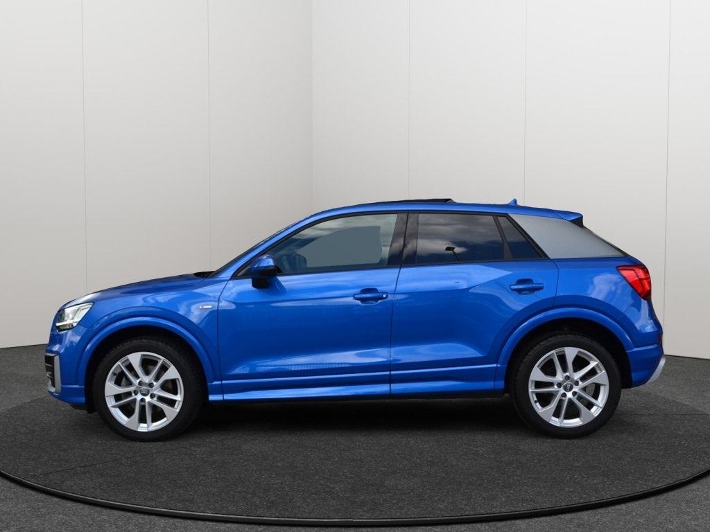 Audi Q2 1.4 TFSI 150PK S-line Pano/Leer/ACC/LED (bj 2018), Auto's, Gebruikt, 4 cilinders, 150 pk, Blauw