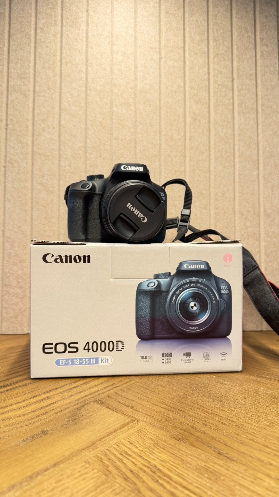Canon EOS4000D EF-S 18-55 met accessoires, Ophalen, Zo goed als nieuw, Canon, Geen optische zoom