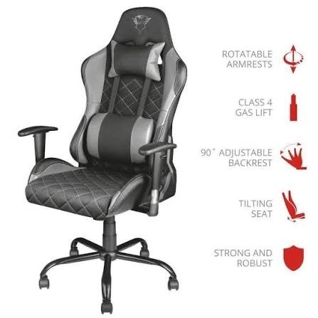 GXT 707 Gaming Stoel - Zo goed als nieuw, Ophalen, Zwart, Zo goed als nieuw, Gaming bureaustoel