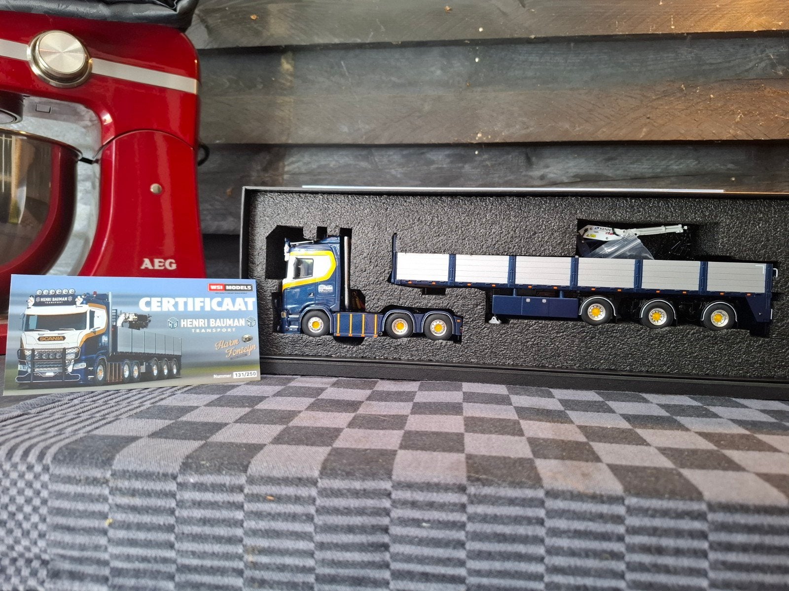 bauman scania, Hobby en Vrije tijd, Modelauto's | 1:50, Ophalen of Verzenden, Bus of Vrachtwagen, Tekno