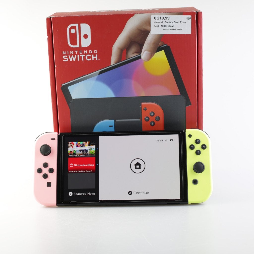Nintendo Switch Oled Roze Geel | Nette staat, Nintendo, Zo goed als nieuw, Support@nintendo.com, 11-1 Hokotate-cho, Kamitoba, Minami-ku
Kyoto 601-8501
Japan