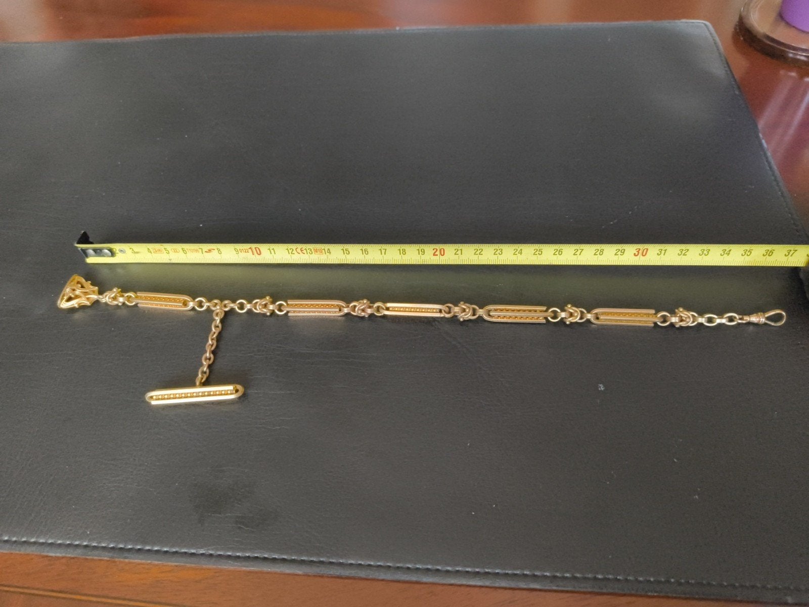Vintage  Horlogeketting met T-bar, Ophalen of Verzenden