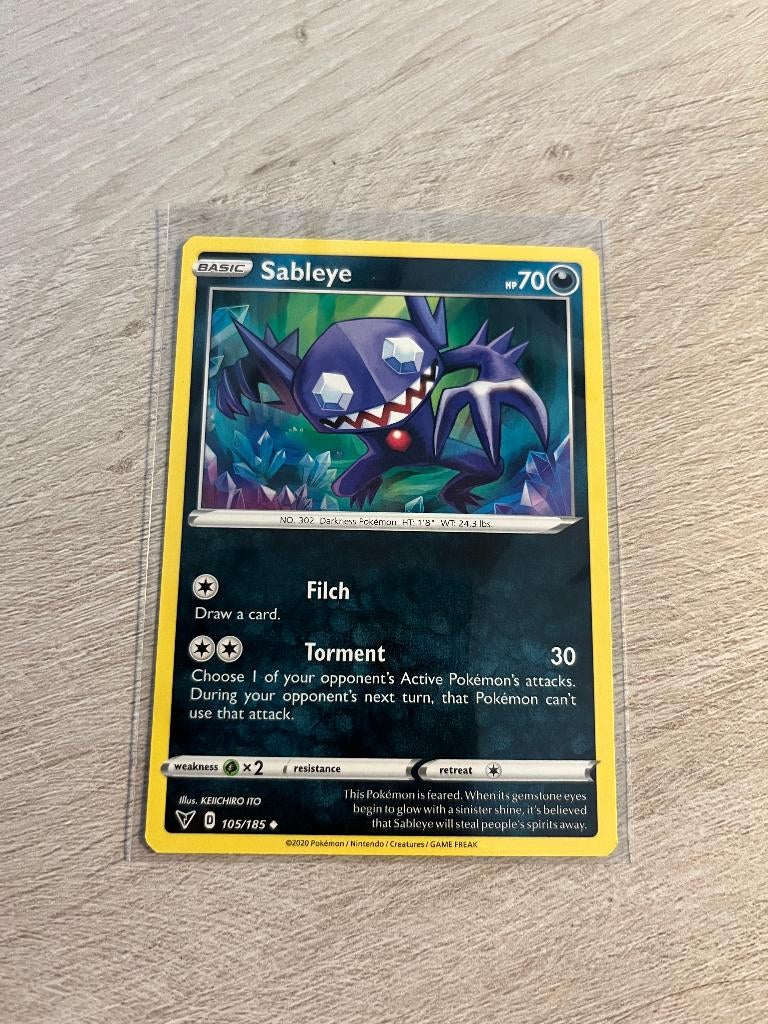 Sableye 105/185 Vivid Voltage - Pokémon Kaart, Ophalen of Verzenden, Nieuw, Losse kaart
