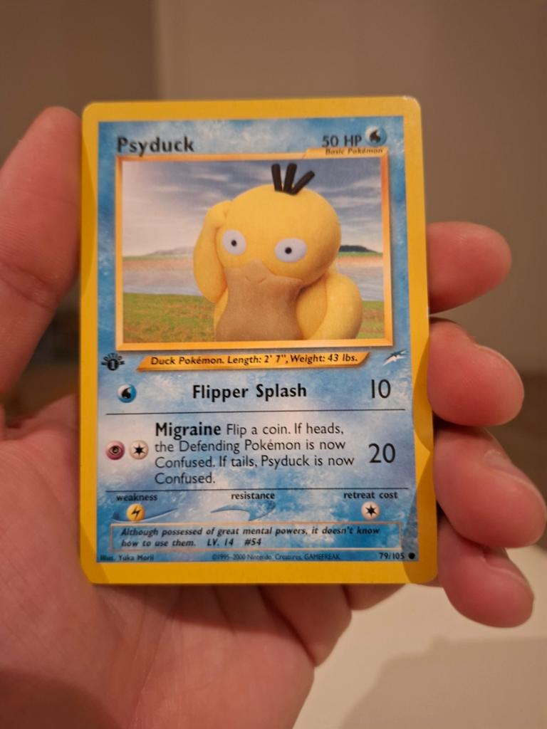 Pokémon Kaart Psyduck 79/105 Neo Destiny, Ophalen of Verzenden, Gebruikt, Losse kaart