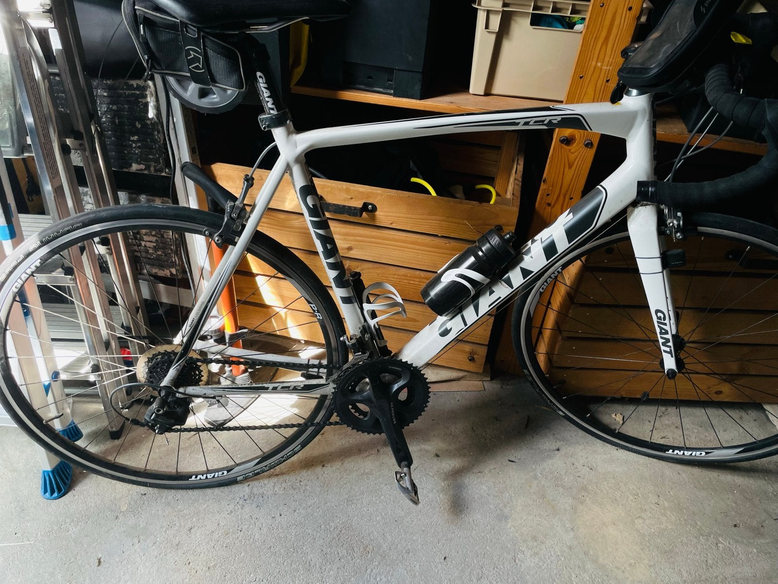 Giant TCR Racefiets - Wit/Zwart, Ophalen, 28 inch, Gebruikt, Aluminium