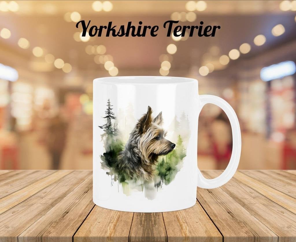 Yorkshire Terrier profiel mok, Verzenden, Zo goed als nieuw, Overige stijlen, Kop(pen) en/of Schotel(s)
