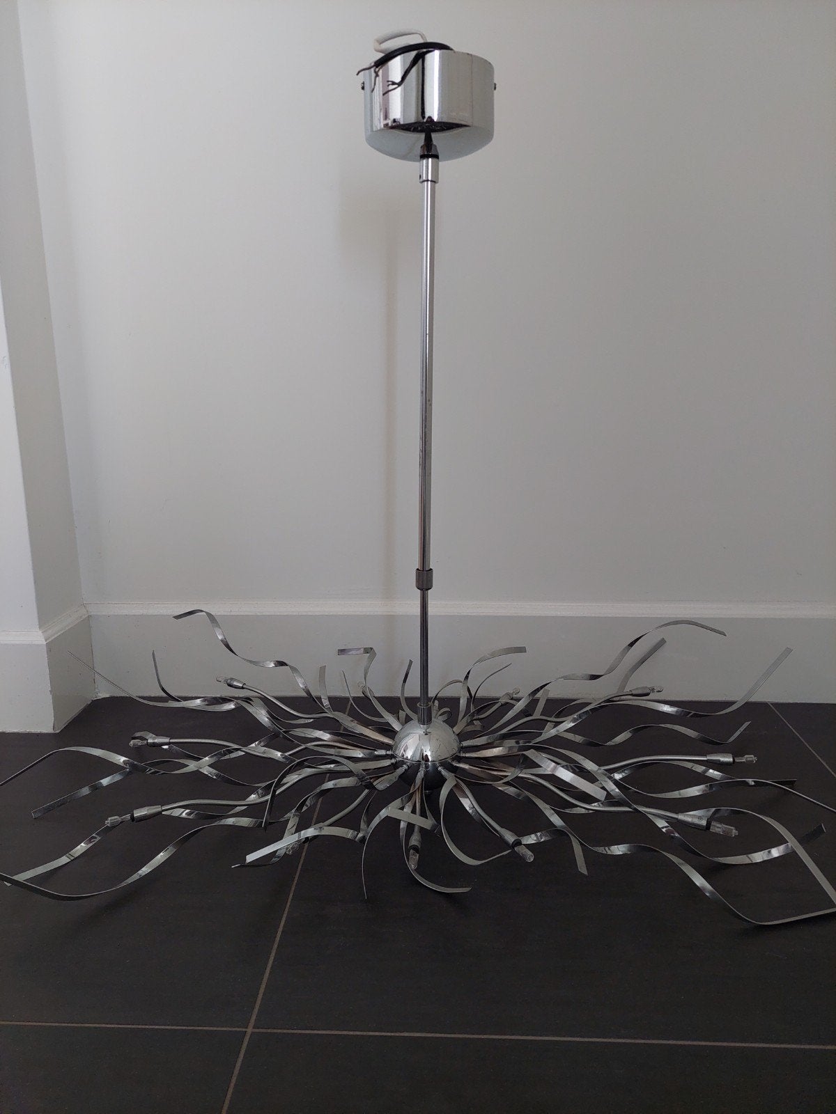 Moderne Kwantum Hanglamp met G4 Fittingen, Ophalen, Zo goed als nieuw, G4, Metaal