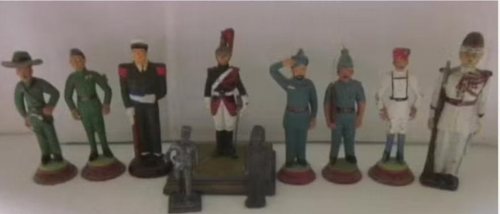 10 Vintage soldaten o.a.Frankrijk ,India enz div. grote LEES, Ophalen of Verzenden