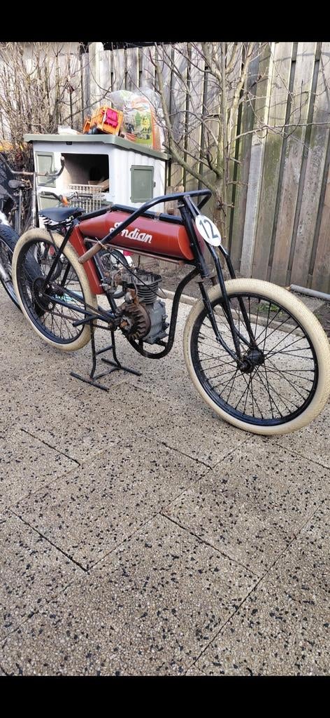 Unieke Indian Board Track Racer Replica - Vintage Stijl, Motoren, Motoren | Oldtimers, Gebruikt, Overig, Handgeschakeld, 1 cilinder