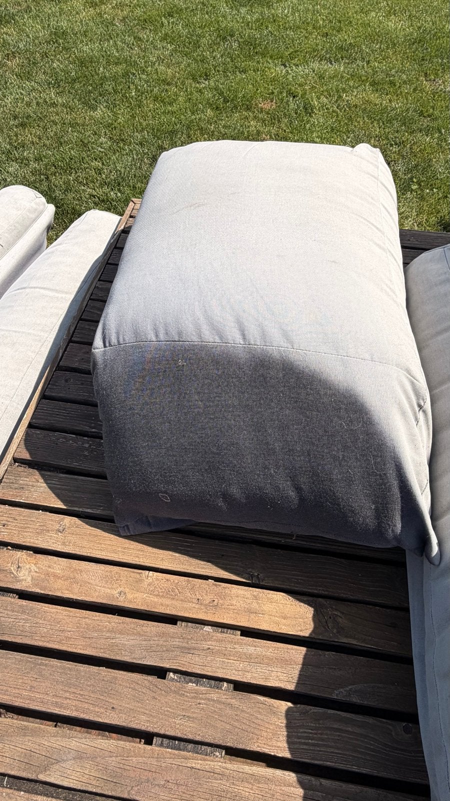 Tuinkussens met gebruikssporen en zonverkleuring, Tuin en Terras, Tuinmeubel-accessoires, Ophalen, Gebruikt