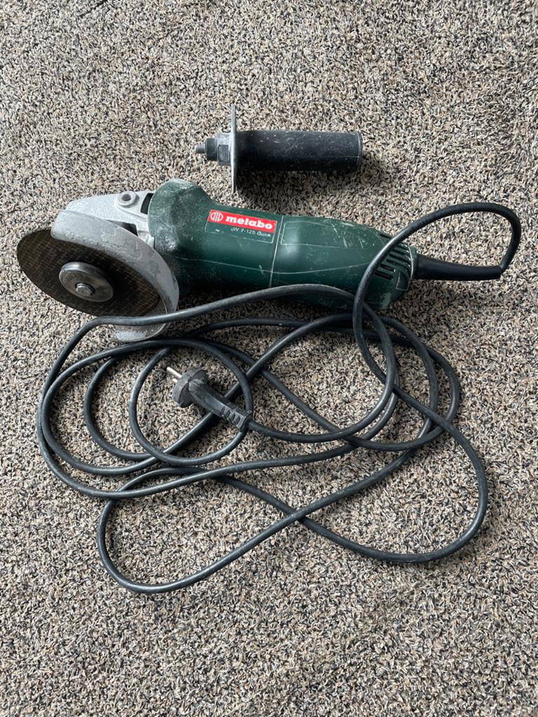 Metabo Haakse Slijper WE 7-125 Quick - 750 Watt, Ophalen, Gebruikt, 700 tot 1000 watt, Haakse handslijpmachine