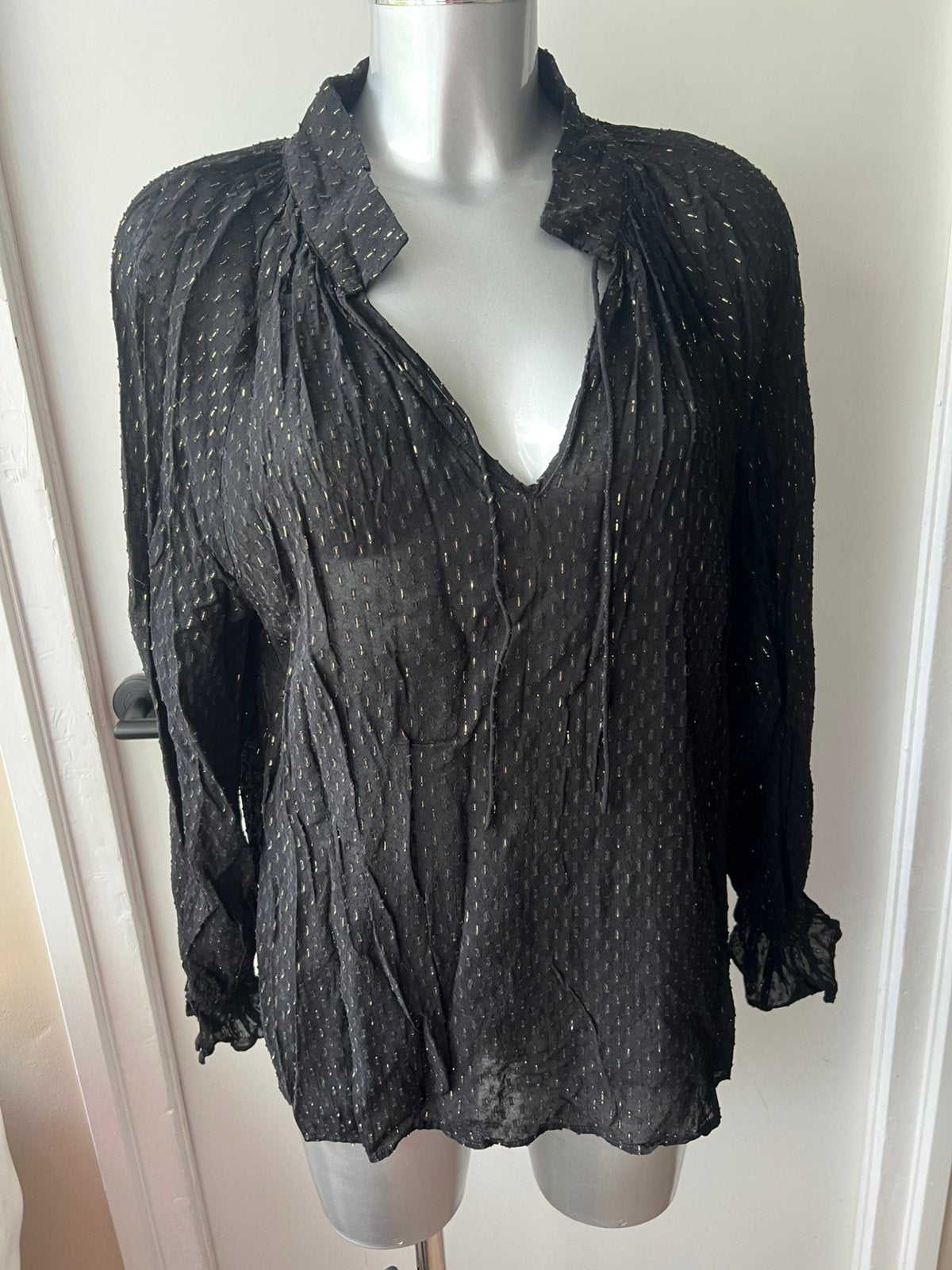 Dea kudibal prachtige blouse maat L zwart goud, Kleding | Dames, Ophalen of Verzenden, Zo goed als nieuw, Maat 42/44 (L), Zwart
