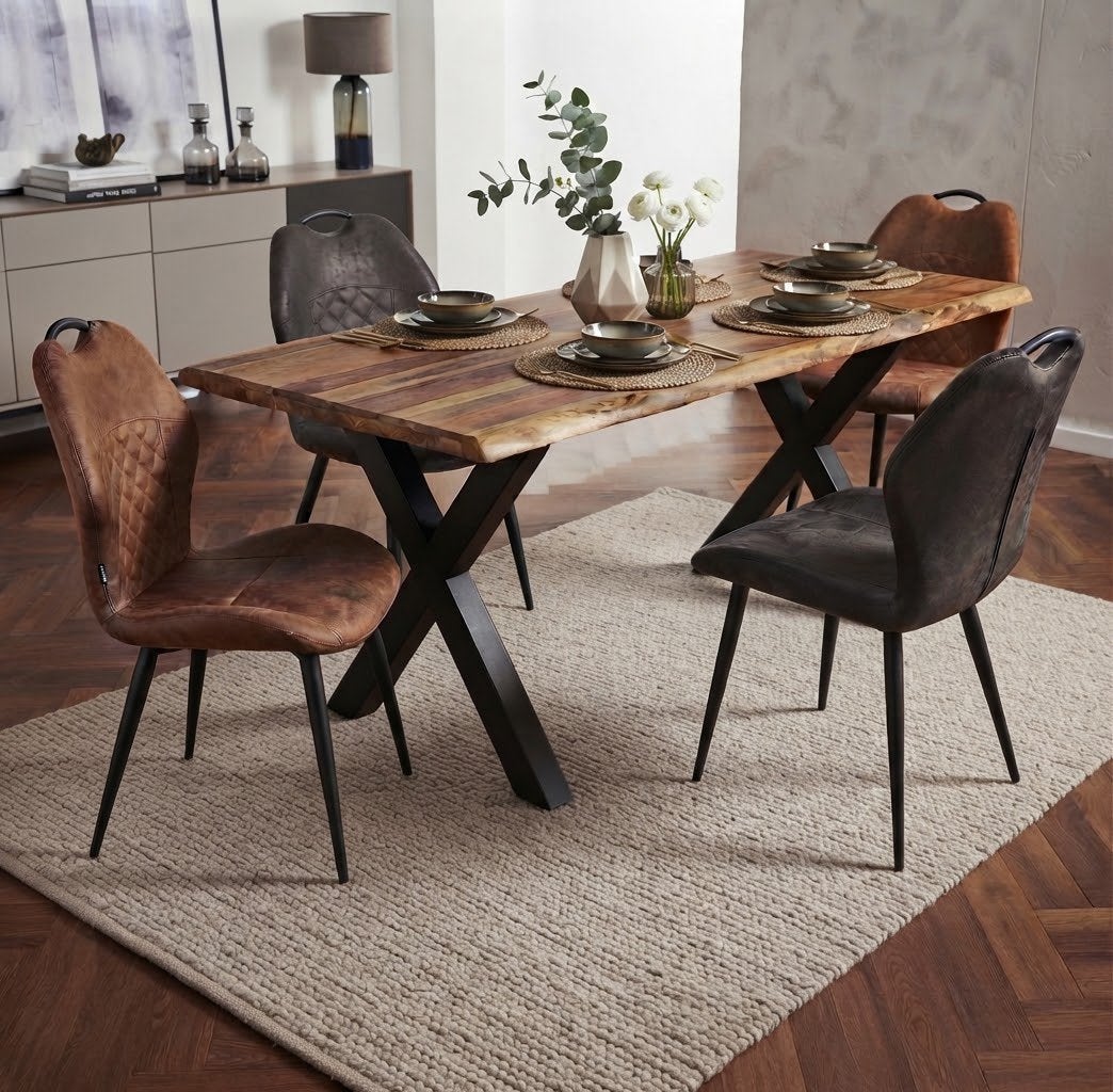 SALE Eiken eettafel, 175 cm met 4 stoelen, Ophalen, 50 tot 100 cm, Zo goed als nieuw, 150 tot 200 cm