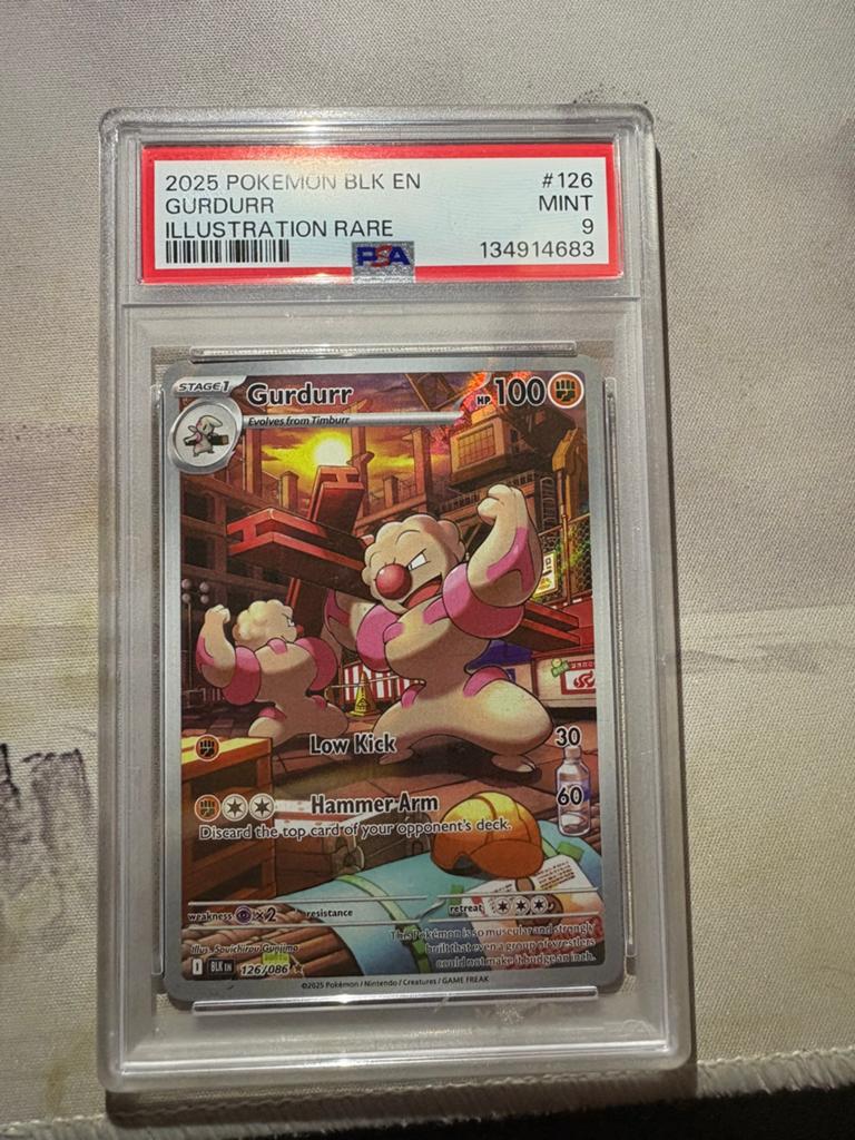 GURDURR illustration rare PSA 9, Hobby en Vrije tijd, Verzamelkaartspellen | Yu-gi-Oh!, Ophalen of Verzenden, Zo goed als nieuw