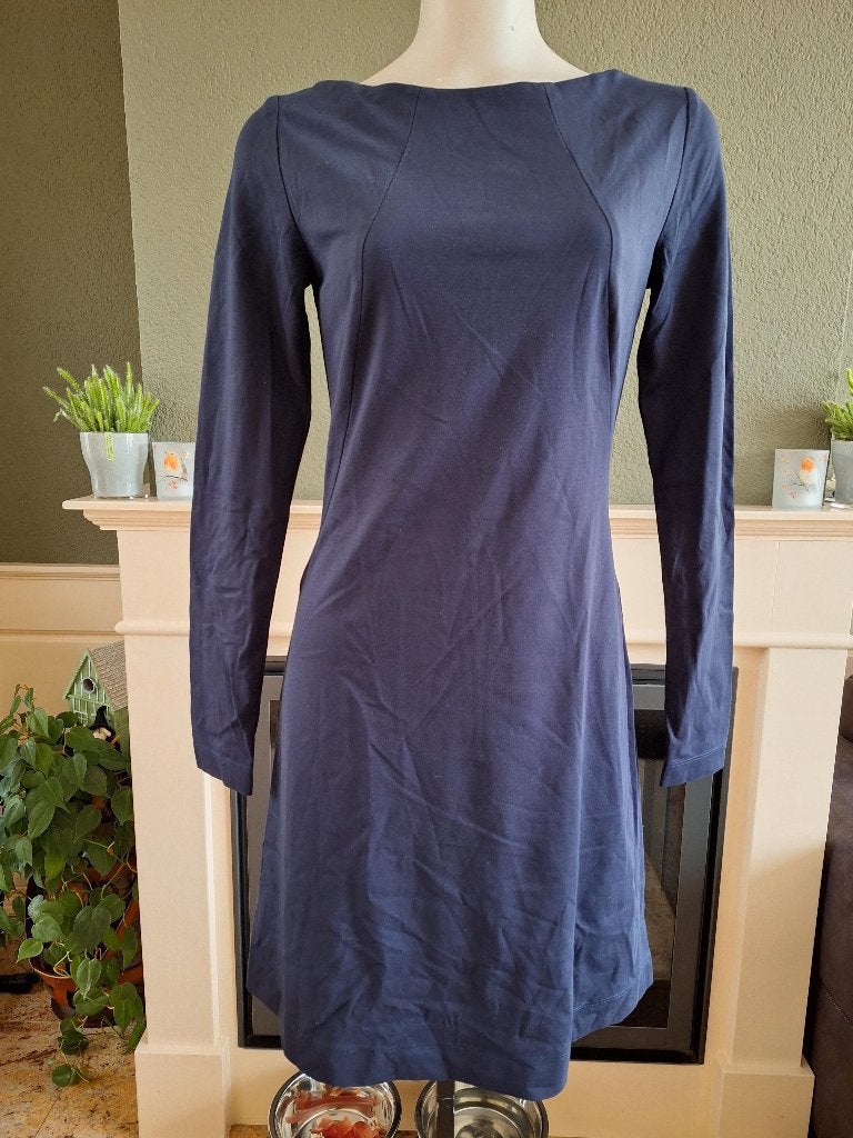 LaDress by Simone La dress jurk XS 34 2X, Kleding | Dames, Zo goed als nieuw, Knielengte, Verzenden, Blauw