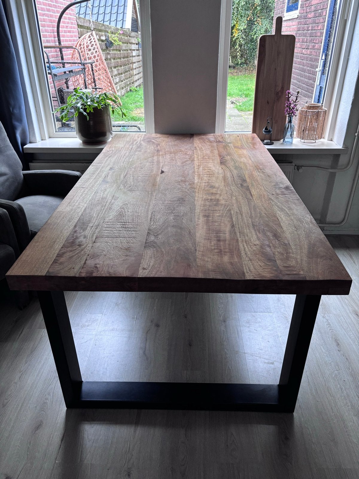 Leenbakker eettafel met stoelen - 181x101x77cm, Huis en Inrichting, Ophalen, Gebruikt, 100 tot 150 cm, 150 tot 200 cm