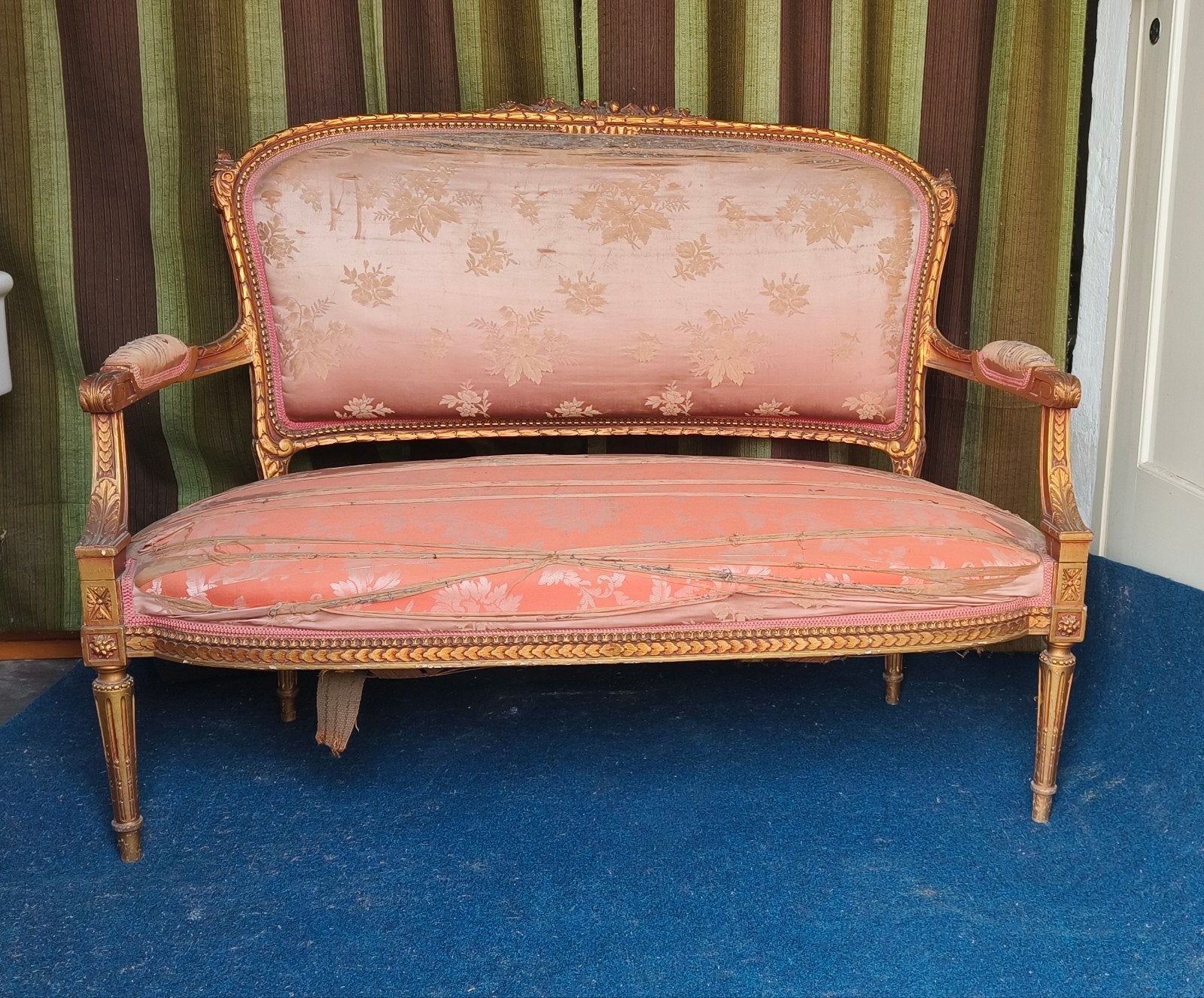 Sofa Louis XVI bank verguld opknapper, Ophalen