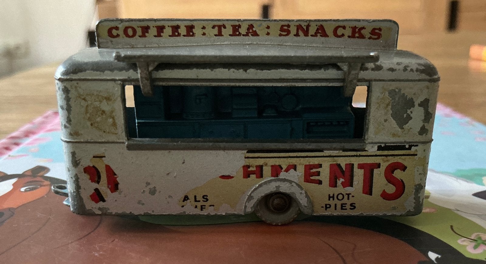 Oude Lesney Matchbox caravan Snack Friet kraam, Ophalen of Verzenden, Gebruikt, Overige typen